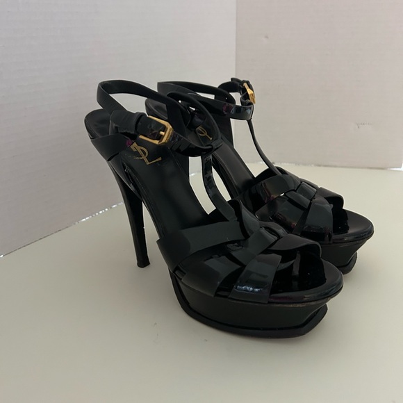 YSL platform heels in black, size 7 - Picture 2 of 13